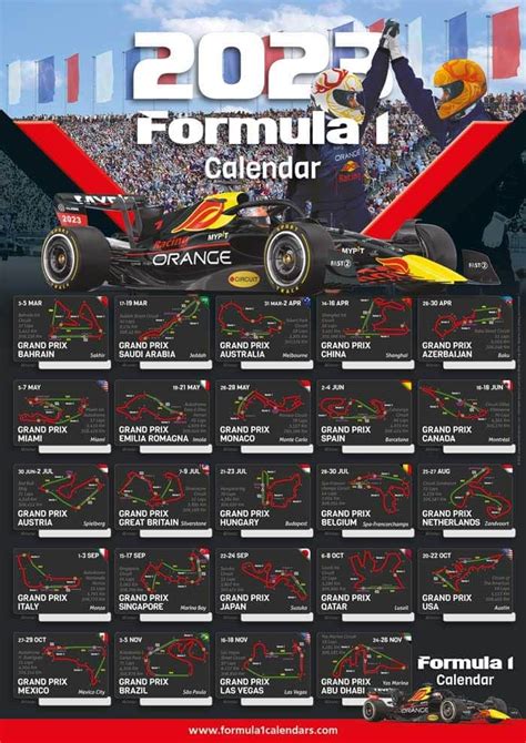 f1 racing schedule